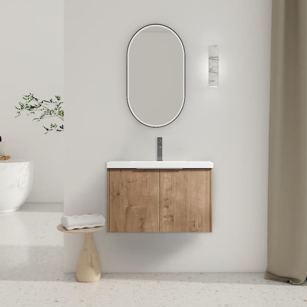 FUNKOL 30 in. W Simplicity Modern Float Mounting Bathroom Vanity