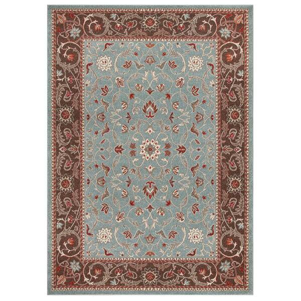 Concord Global Trading Chester Flora Blue 5 ft. x 7 ft. Area Rug 97365