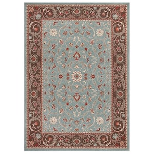 Chester Flora Blue 7 ft. x 9 ft. Area Rug