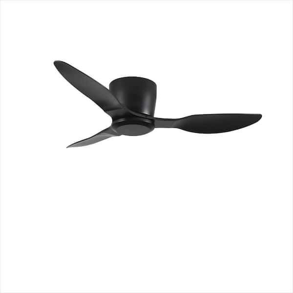 40 in. Indoor Black Low Profile Ceiling Fan for Living Room