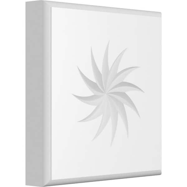 Ekena Millwork 6 in. W x 6 in. H x 1 in. P Standard Sedgwick Spiral Rosette With Rounded Edge