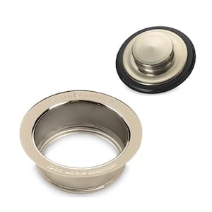 Kitchen Sink Flange & Sink Stopper for InSinkErator Garbage Disposals in Brushed Stainless Steel