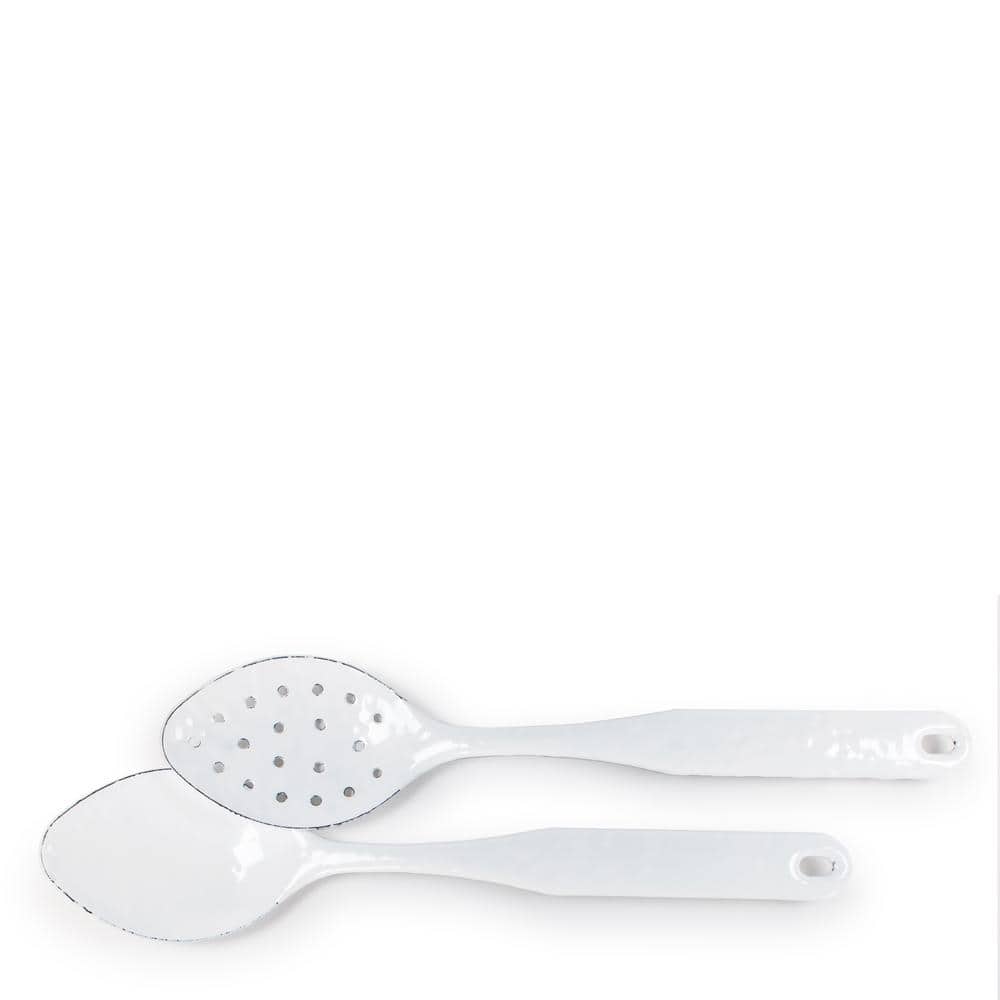 Kitchen Tools & Gadgets Spoons 1-Slotted & 1-Solid Retro Spoon Set 2 