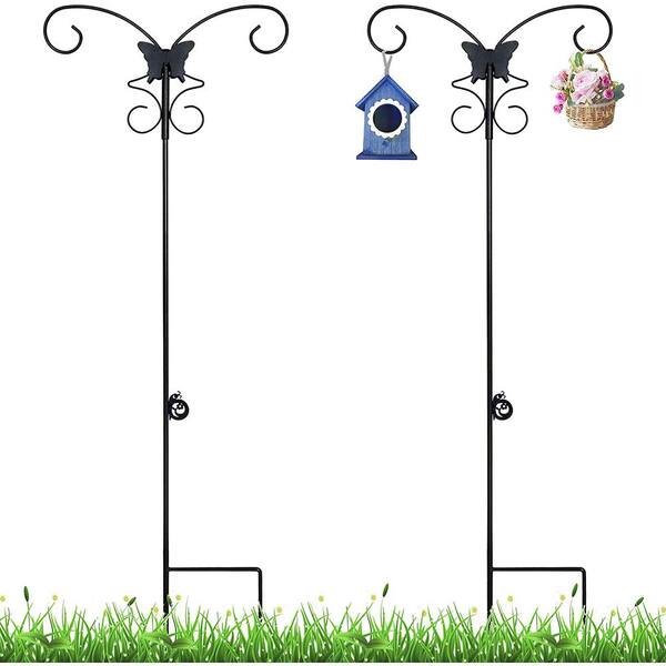 EVEAGE 65 in. Shepherds Hook Metal Steel Hook Use at Outdoor Hanging