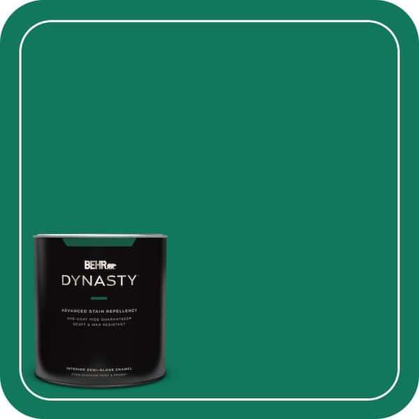 BEHR DYNASTY 1 qt. #MQ4-14 Soapstone One-Coat Hide Semi-Gloss Enamel Interior Stain-Blocking Paint and Primer