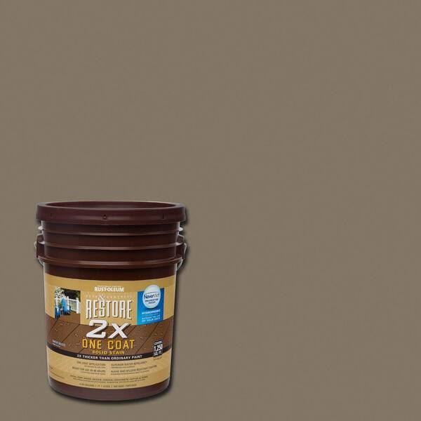 Rust-Oleum Restore 5 gal. 2X Winchester Solid Deck Stain with NeverWet