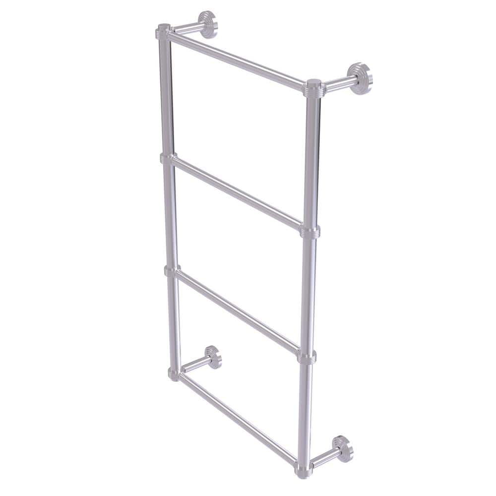 Waverly Place Collection 24 in. Wall Mounted 4 Tier Ladder Towel Bar with Groovy Detail in Satin Chrome price history on PriceWatchPro