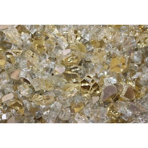 20 lbs. Gold Reflective Fire Glass