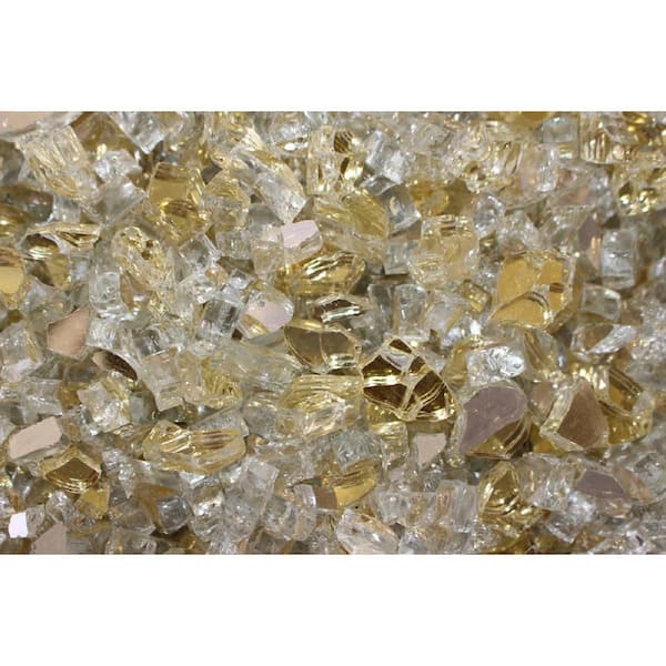 20 lbs. Gold Reflective Fire Glass