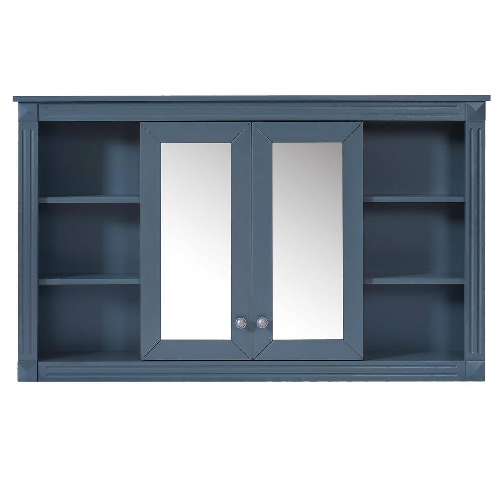 47 in. W x 29 in. H Rectangular Blue MDF Medicine Cabinet with Mirror price history on PriceWatchPro