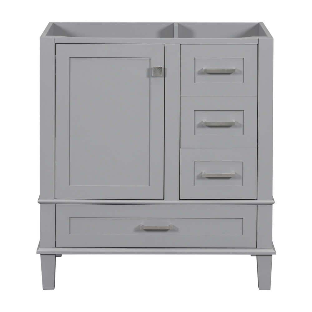 29.4 in. W x 17.9 in. D x 33 in. H Bath Vanity Cabinet without Top in Grey 