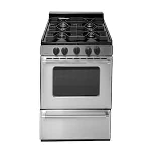 ProSeries 24 in. 2.97 cu. ft. Freestanding Gas Range with Sealed Burners in Stainless Steel