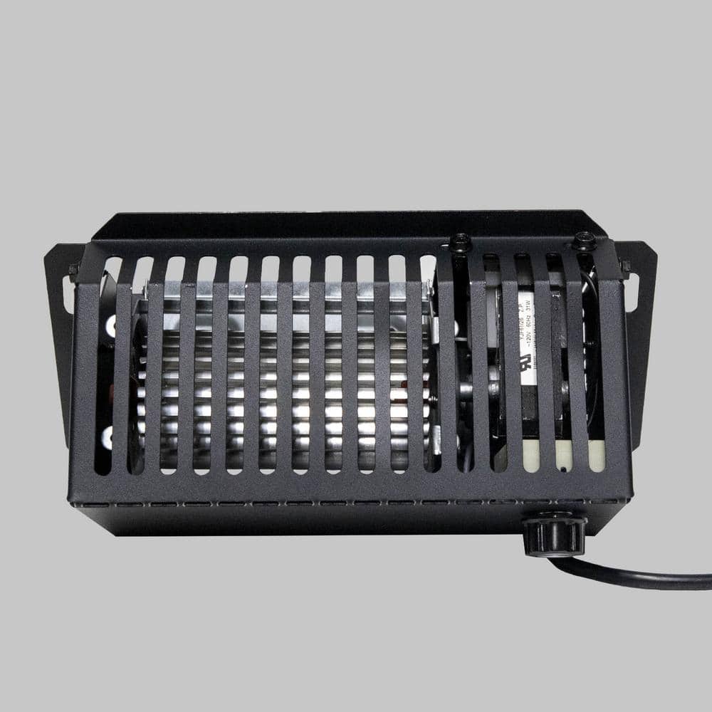 Black Metal Freestanding Wood Stove Blower Kit