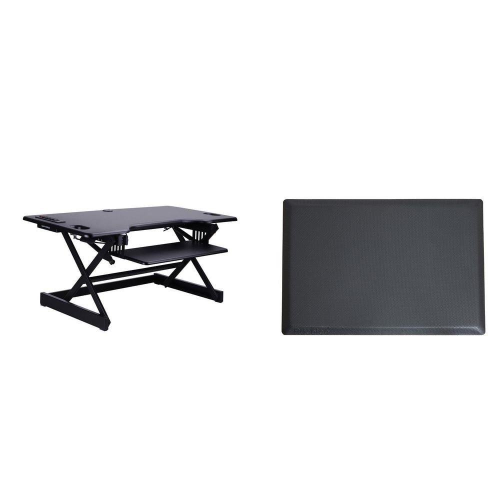 ROCELCO 46 in. W Black Height Adjustable Standing Desk Converter