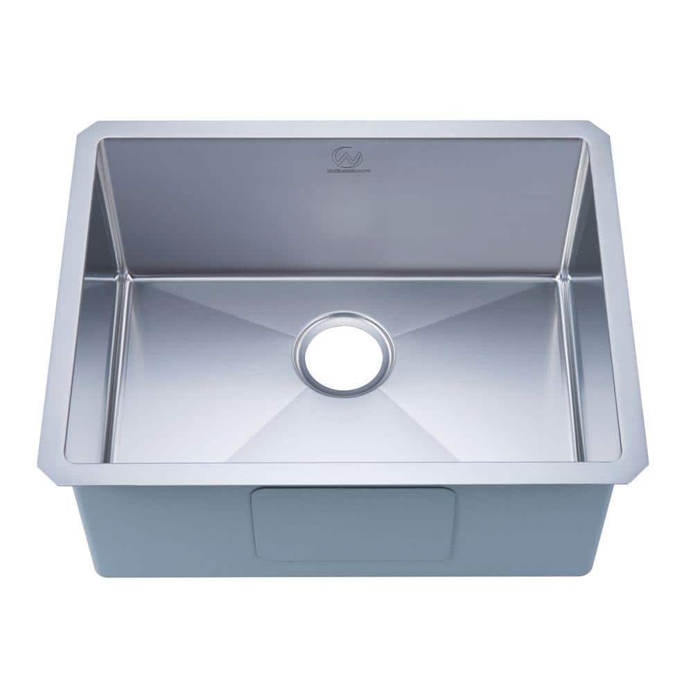NationalWare Undermount Stainless Steel 23 in. Single Bowl Kitchen Sink in 