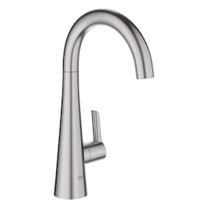 Zedra Single-Handle Beverage Faucet (Cold Water Only) with Filter Function in SuperSteel Infinity Finish