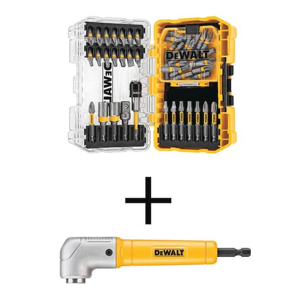 DEWALT Black and Gold Drill Bit Set with MAXFIT Right Angle Magnetic  Attachment (15-Piece) DWA1195WARA60 - The Home Depot