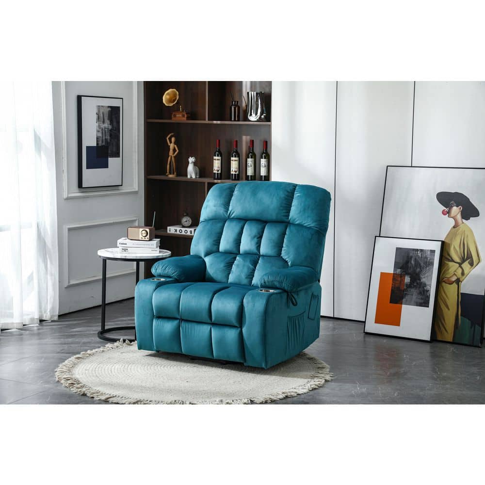 Dark Green Polyester Power Lift Recliner with Remote Control Massage Heat and Overstuffed Cushions price history on PriceWatchPro