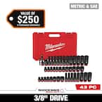 Milwaukee SHOCKWAVE 3/8 in. Drive SAE and Metric 6 Point Impact
