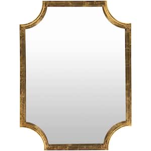 Medium Irregular Gold Modern Mirror (40 in. H x 29.75 in. W)