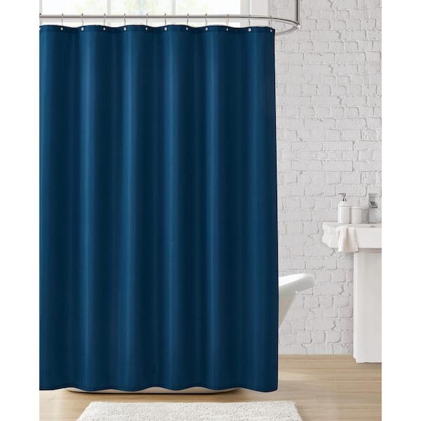 Gradual Color Waterproof Shower Curtain Blue in Fabric with Hooks for  Bathroom