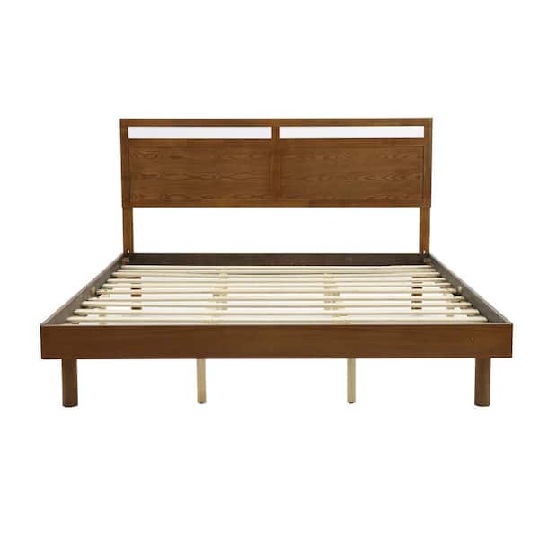 Farmhouse King Double Panel Wood Headboard with Frame Set and Upholstering
