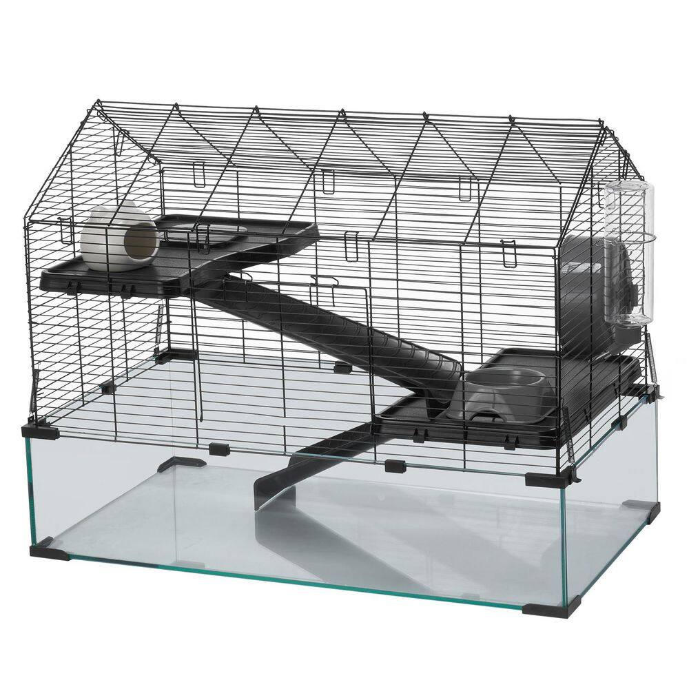 Hamster Cage, 360° Viewing Transparent Hamster Habitats, 29.5 x 17.3 x 24 in., Small Animal Cage Small Size 2025 Update price history on PriceWatchPro