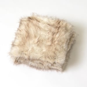 Champagne Fox Faux Fur Throw 54 in. x 36 In.