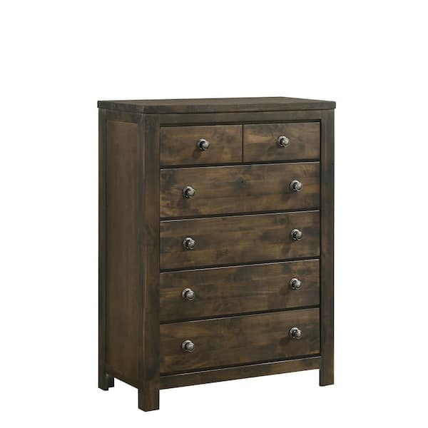 NEW CLASSIC HOME FURNISHINGS New Classic Furniture Blue Ridge Rustic Gray 5-drawer 37 in. Chest