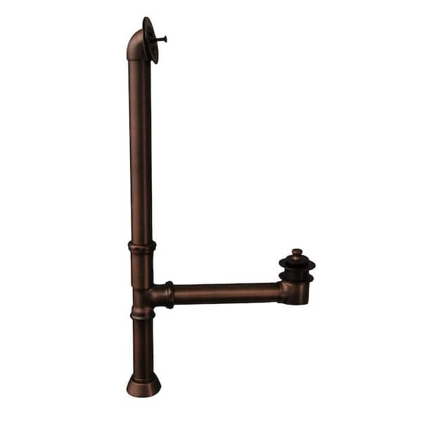 Barclay Products 3 in. Brass Leg Tub Drains with Twist and Lift Stopper in Oil Rubbed Bronze