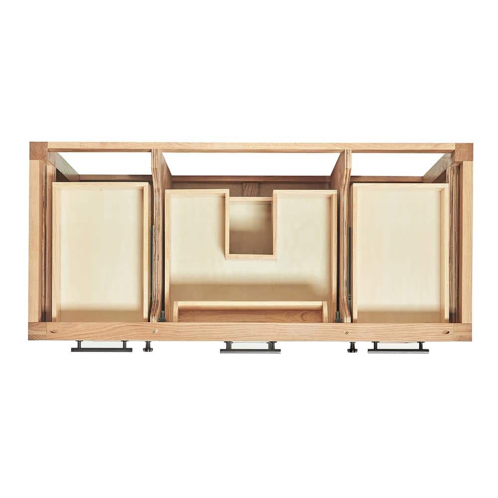 Camila 48" Light Oak Single Sink Vanity with Carrara Quartz Top