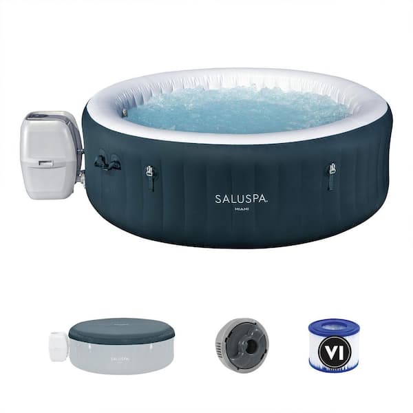 120-Volt SaluSpa 6-Person 140 Jets Inflatable Hot Tub with Energy Sense Cover