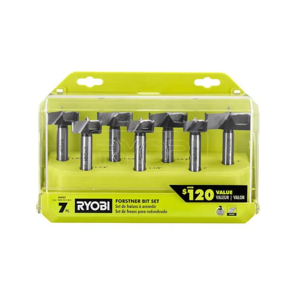 RYOBI Steel Forstner Drill Bit Set (7-Piece)