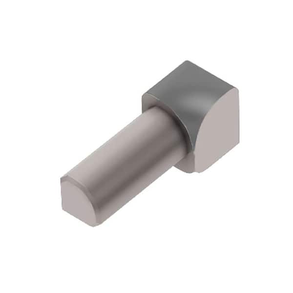 Schluter Rondec Metallic Grey 5/16 in. x 1 in. Color-Coated Aluminum Tile Edging Trim 90-Degree Inside Corner