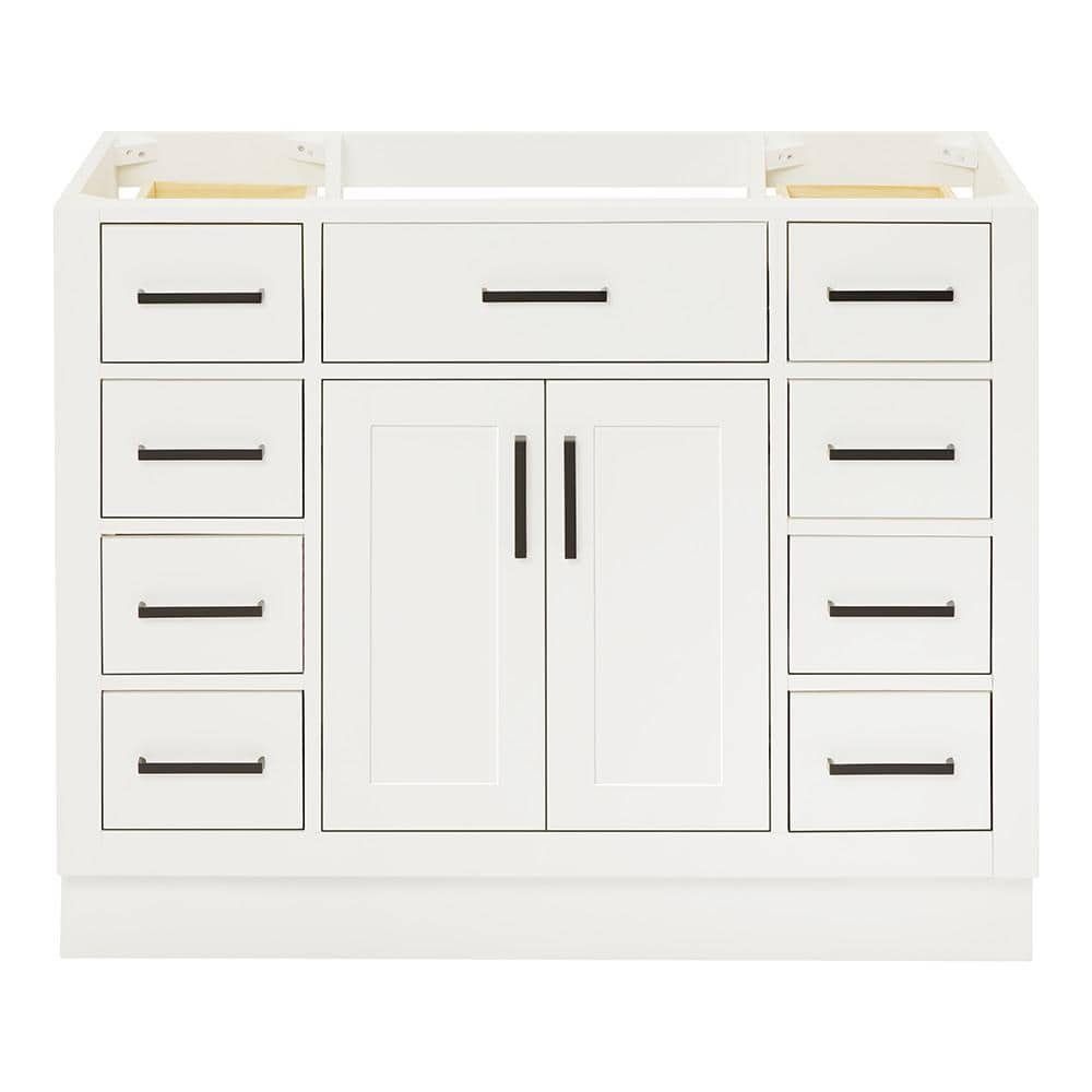 42'' White Wood Freestanding Single Bathroom Vanity Base
