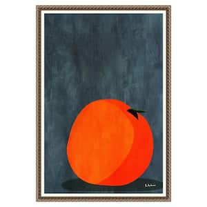 "Calmly Sleeping Apple" by Bo Anderson 1-Piece Floater Frame Giclee Food Canvas Art Print 23 in. x 16 in.