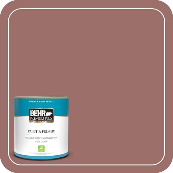 BEHR PREMIUM PLUS 1 qt. #170F-6 Gentle Doe Satin Enamel Low Odor Interior Paint & Primer