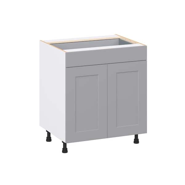 Roseland 30 in. W x 24 in. D x 34.5 in. H Assembled Shaker Base Kitchen Cabinet in Slate Gray with Drawers