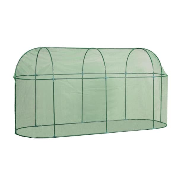 Aoodor 59 in. H Green Walk-in Tunnel Crop Cage Plant Protection Tent with Zipper