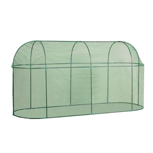 Aoodor 59 in. H Green Walk-in Tunnel Crop Cage Plant Protection Tent with Zipper