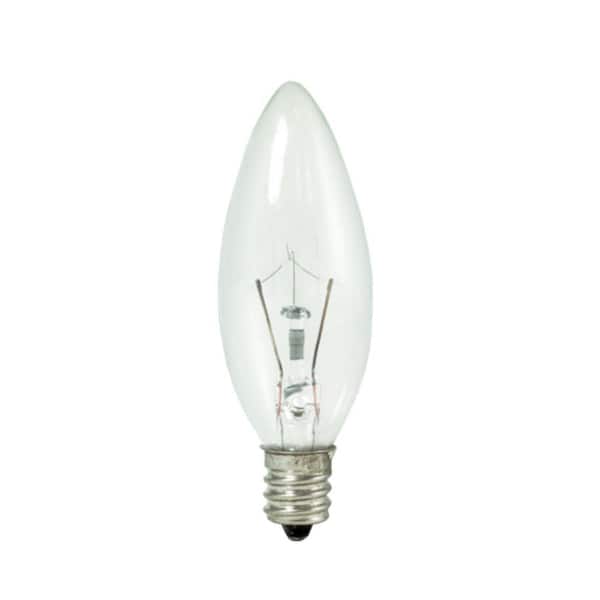 20 Pack Clear Base with Candelabra Screw Bulbrite 860987 40 W Dimmable B10 Shape Krypton Bulb E12