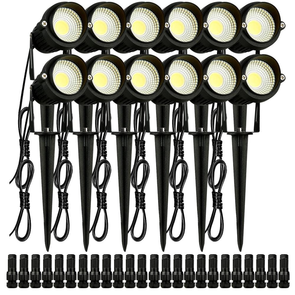 Multipack Low Voltage LED Pathway Spotlights in Aluminum