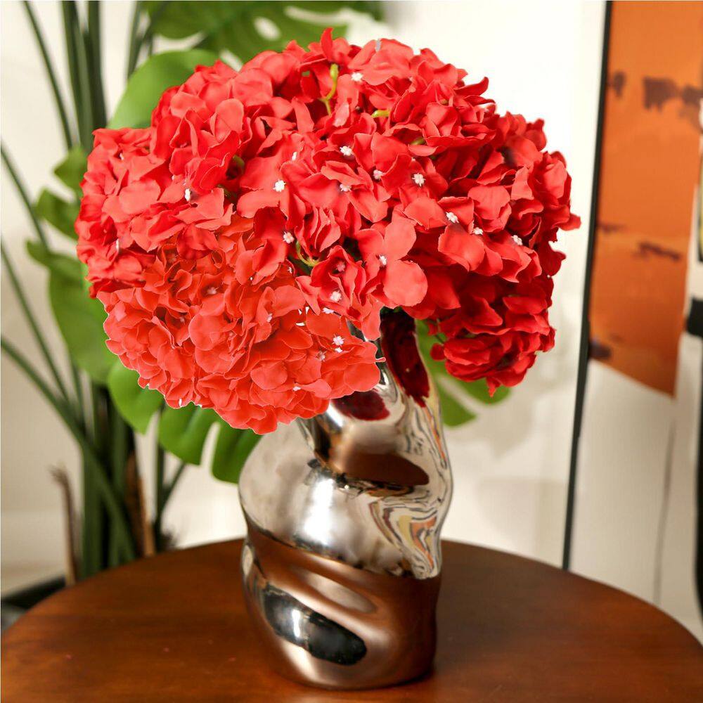 11.1 in. Red Outdoor Artificial Flower for Decoration (Set of 104)