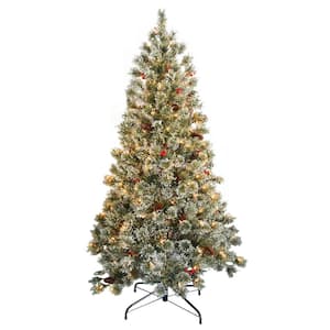 6 ft. Crystal Cashmere Tree with Clear Lights