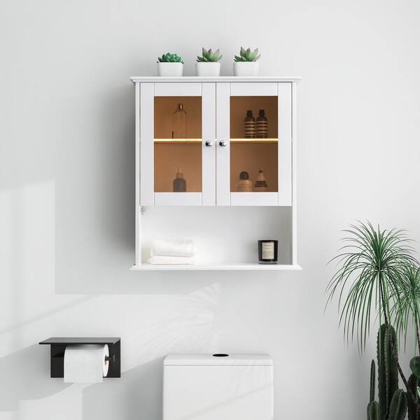 SJ STAR&JANE Mahit 26in. W x 8in. D x 30in. H Bathroom Storage Wall