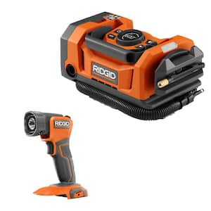 18V Dual Function Cordless Inflator with 18V Cordless LED Work Light (Tools Only)