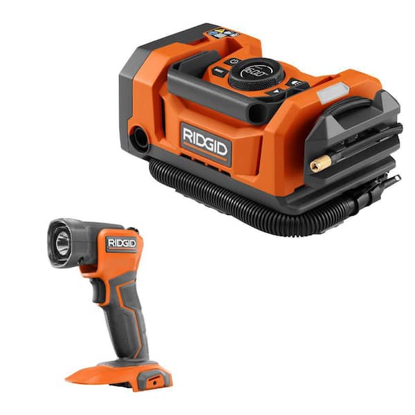 18V Dual Function Cordless Inflator with 18V Cordless LED Work Light (Tools Only)