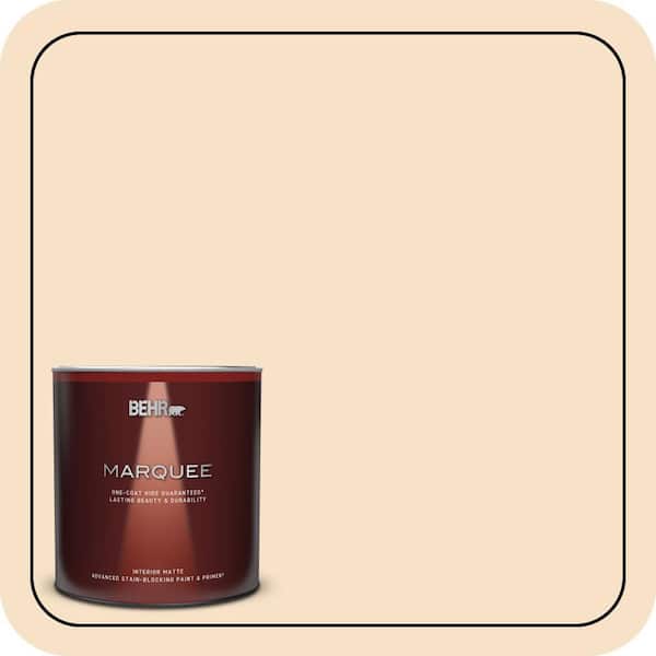 BEHR MARQUEE 1 qt. #M250-1 Frosting Cream Matte Interior Paint & Primer