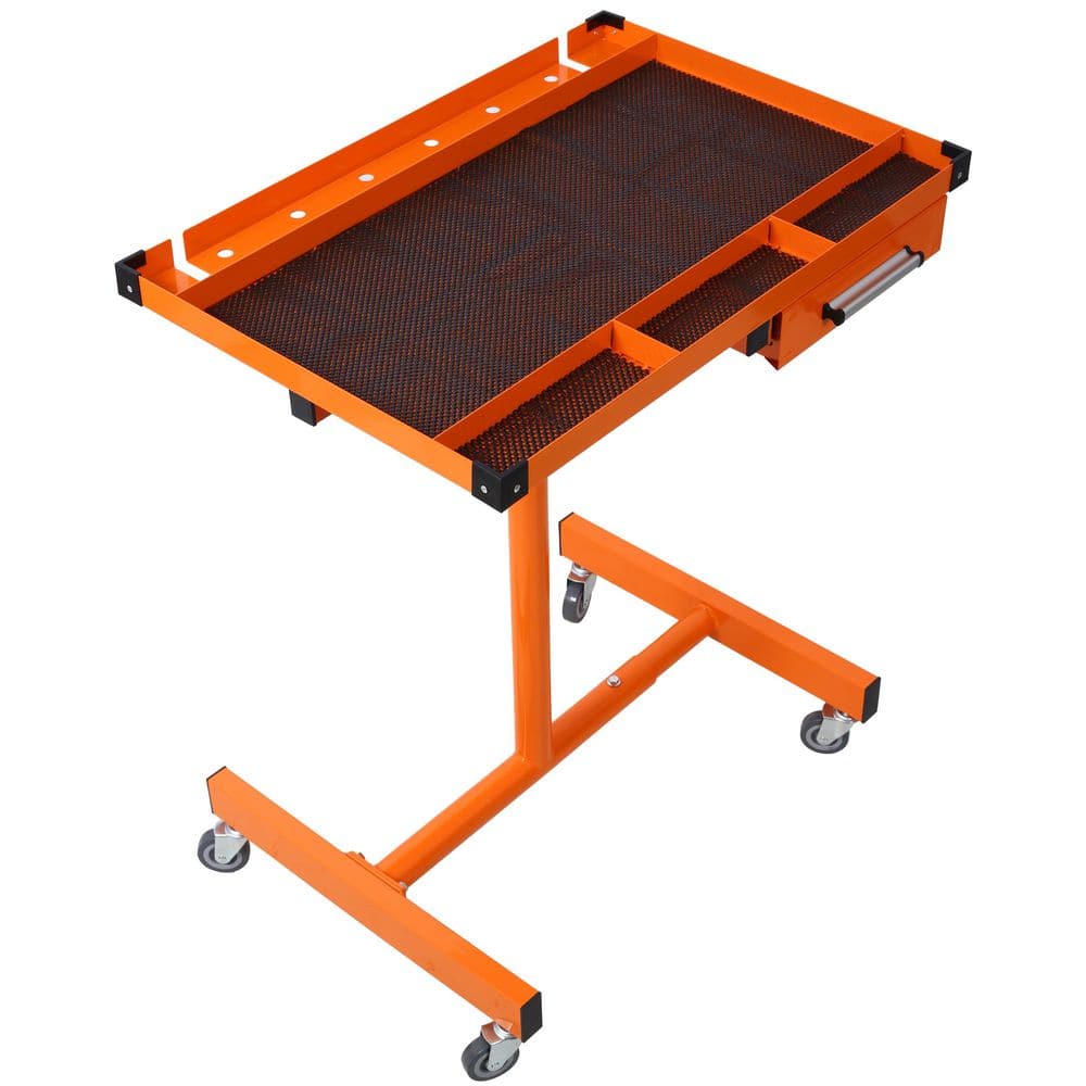 "Heavy Duty Steel Adjustable Tear Down Work Table with Drawer, 2.5"" Swivel Casters, 220 Pound Capacity, Rubber Corners" price history on PriceWatchPro