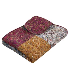 Paisley Slumber Spice 50 x 60'' Cotton Blend Throw Blanket